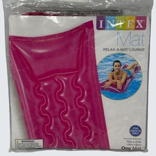 Intex Relax-A-Mat Lounge Inflatable Pool Float Pink Adults Only 72x27