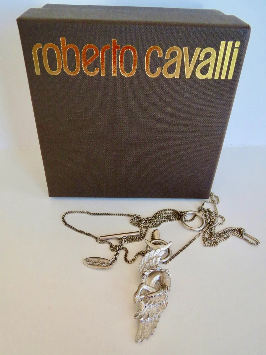 Collier Unisexe Roberto Cavalli - Laiton Doré, Style Métal - Neuf Avec étiquettes