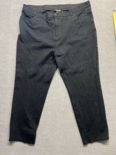 Ava  Viv Black Stretch High Rise Straight Leg Pants Women's Plus 20W