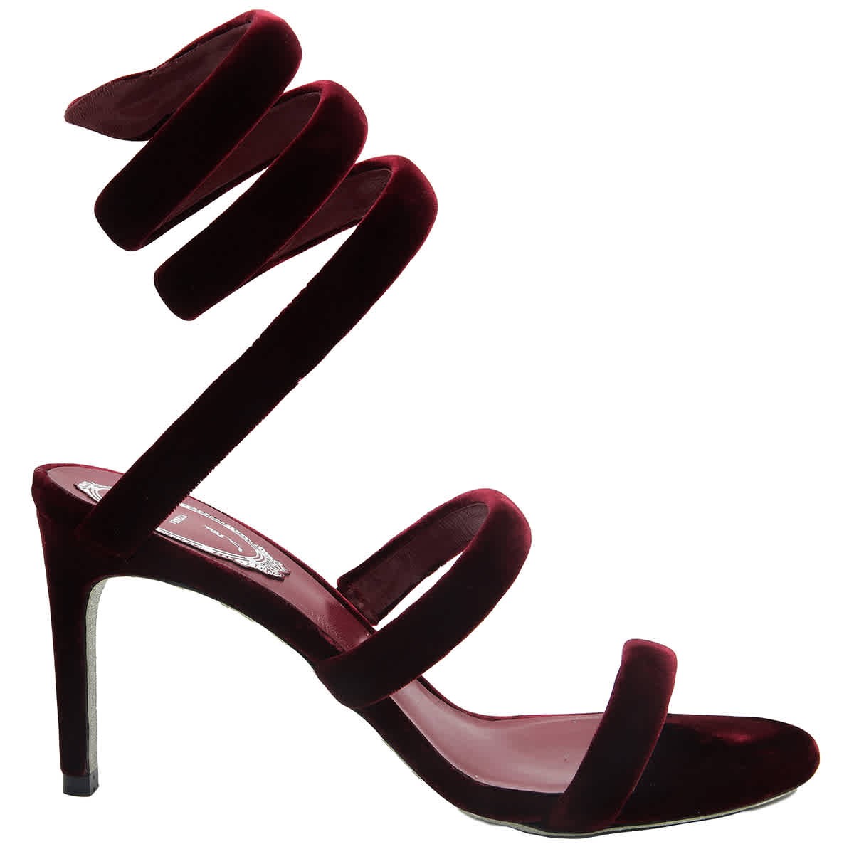 Бархатные босоножки Rene Caovilla Cleo 80 Z-W7UTJ