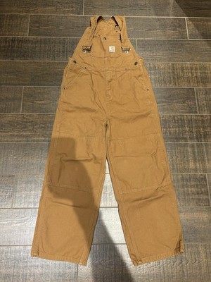 Carhartt Double Knee Overalls Size (14) Regular Brown Super Clean Washed