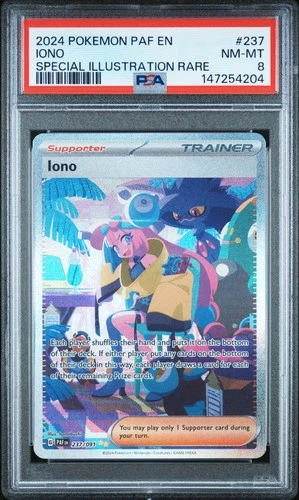 2024 POKEMON PAF EN-PALDEAN FATES SPECIAL ILLUSTRATION RARE #237 IONO PSA 8