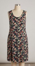Anthology Dress Size 24 Floral Flower Print Sleeveless Summer Knee Length Plus B