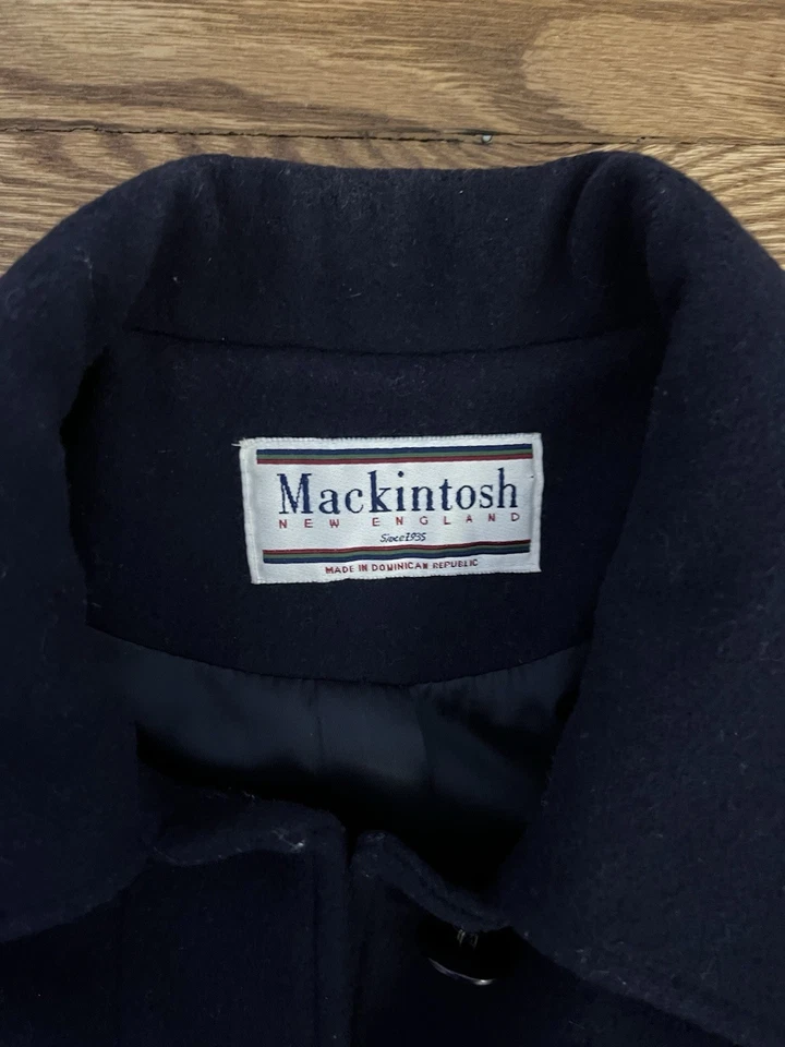 Abrigo de lana Mackintosh azul marino talla 14 para hombre usado Foto 2 de 4