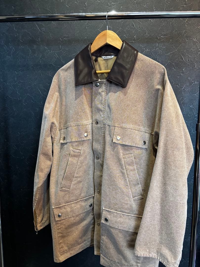 AURALEE オーラリー　ORGANIC CANVAS BLOUSON AURALEE Organic Canvas Hunting Blouson M Beige Lightweight Jacket