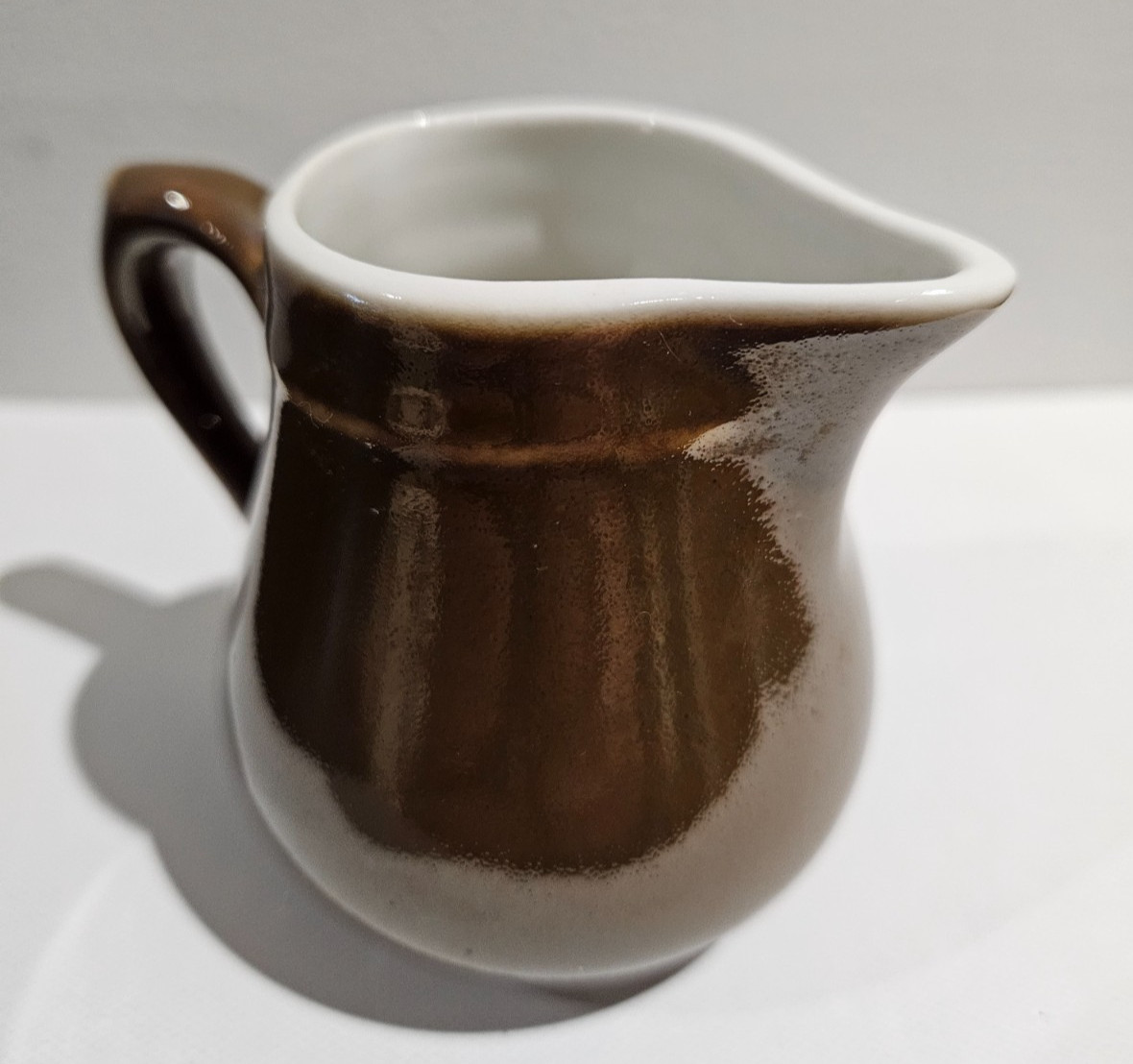 Vintage - Pillivuyt Apilco Brown Lustre - Ceramic - Milk /Cream Jug