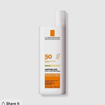 La Roche-Posay Anthelios Mineral Face Sunscreen Fluid SPF 50, 1.7 fl oz