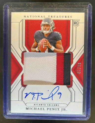 2024 National Treasures Michael Penix Jr. Rookie Patch Auto RC #45/99 Falcons
