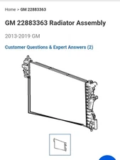 2013-2019 Chevy Buick Radiator 22883363 GM OEM