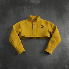 Cow Split Leather Welding Cape Sleeve, Flame-Resistant, Heavy-Duty