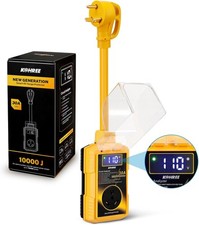 RV Surge Protector 30 Amp with High/Low Voltage Yellow, LED Display 30A 10000J