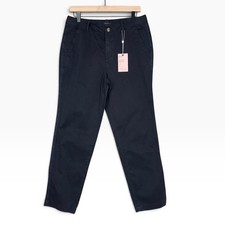 Quince Girlfriend Chino Pants Womens 29 Black Stretch Organic Cotton Twill NWT
