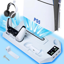 NEW PS5 Stand Cooling Fan, PS5 Controller Charging Station for Sony Playstation5