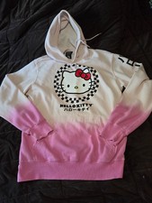 Hello Kitty Sanrio Two Tone Pink Hoodie Sweatshirt Medium Kawaii Cute
