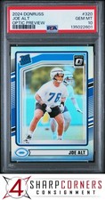 2024 DONRUSS OPTIC PREVIEW PRIZM #320 JOE ALT RC RATED ROOKIE POP 4 PSA 10
