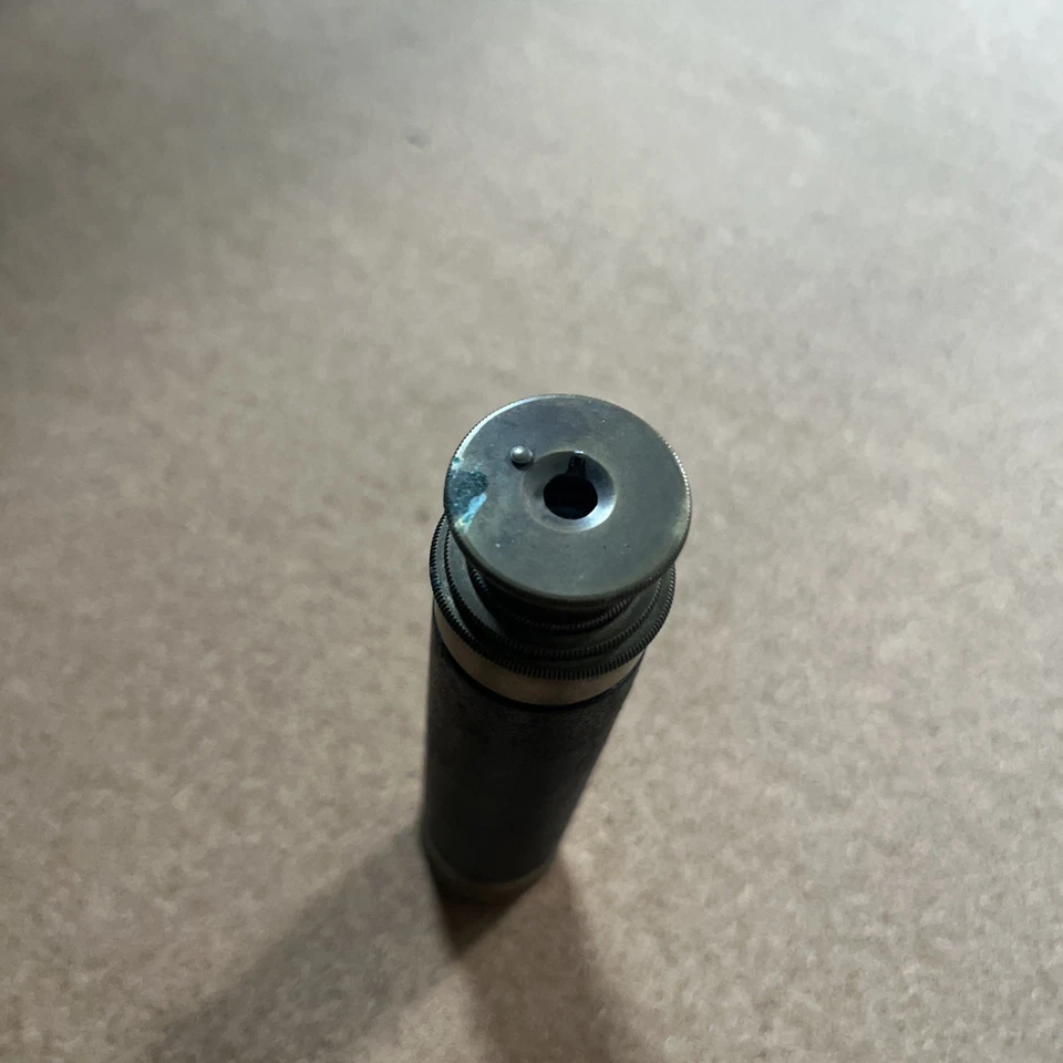 Antique 19th century 3 draw brass leather maritime telescope spy glass  - Image 4 of 4