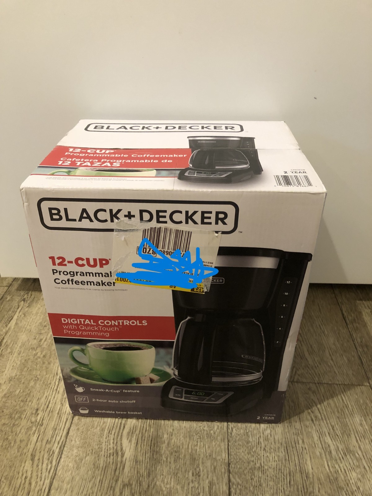 Digital Programmer BLACK + DECKER CM1160B 12 Cup Coffee Maker Black Digital Programmable ...