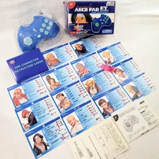 Sega Dreamcast ASCII Pad FT Special SNK Blue Controller Version ASC-1301P cards