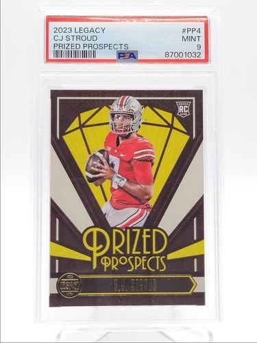 C.J. STROUD 2023 LEGACY PRIZED PROSPECTS ROOKIE TEXANS RC PSA 9 Q4320