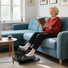 Foot Pedal Exerciser Mini Rehabilitation Bike w/ Adjustable Speed, LCD Display