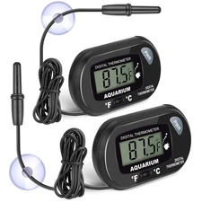 2-Pack Aquarium Thermometer, Fish Tank Thermometer,  Water Thermometer with 3.3F
