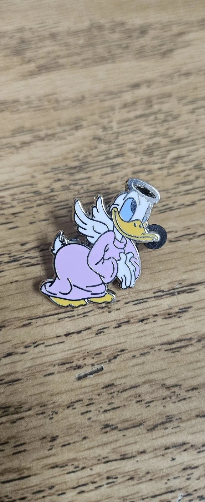 Disney Trading Pin Angel Donald Duck Pink Robes Good Bad Conscience WDW Rare