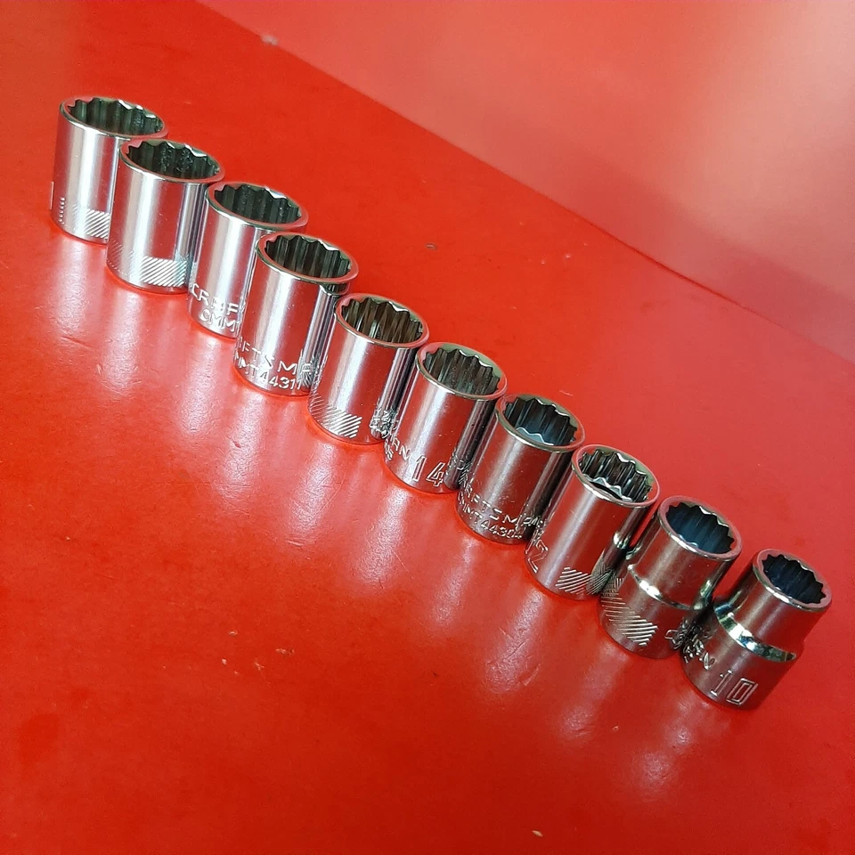 NEW CRAFTSMAN 10 Piece 3/8" Drive Shallow METRIC 12 Point Socket Set 10-19mm - Image 2 of 4
