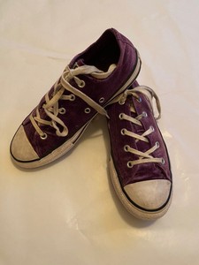 purple velvet sneakers