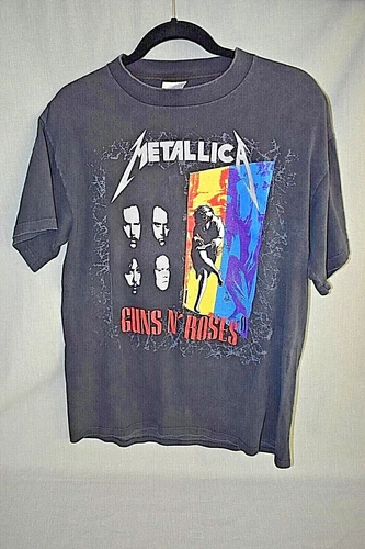 Metallica Guns N Roses Faith No More Tour T-Shi 1990s vintage concert t-shirt, vintage, size L, single stitch, B+ condition