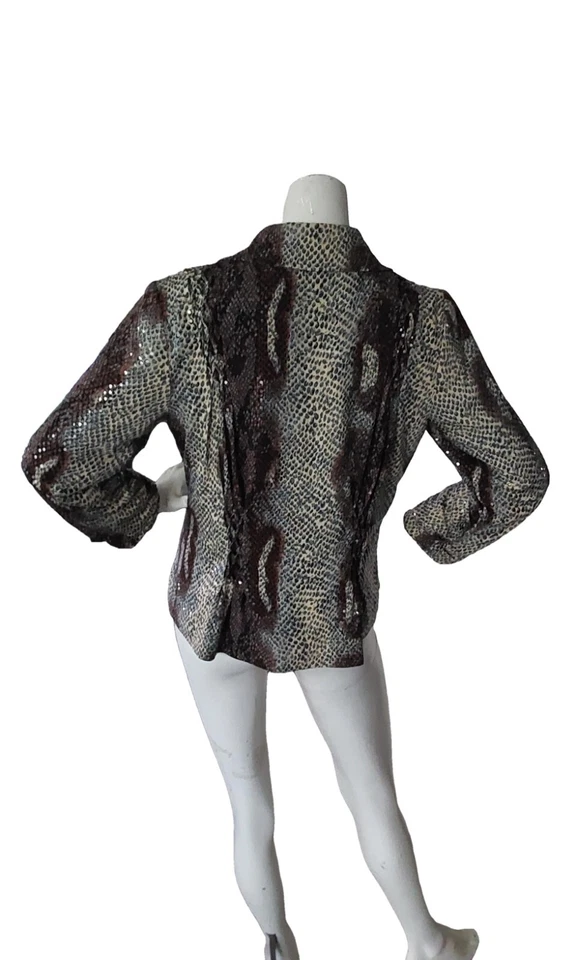 SHARON YOUNG WOMEN'S VINTAGE SNAKE SKIN JACKET SIZE 8 - Image 2 of 4