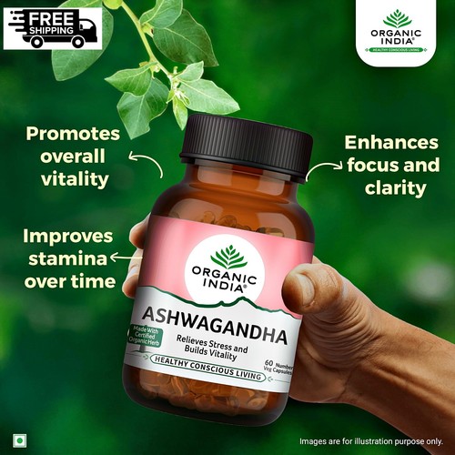 Pure Ashwagandha Root Capsules-60 Veg Caps 400mg, For Vitality & Relieves Stress - Picture 3 of 9