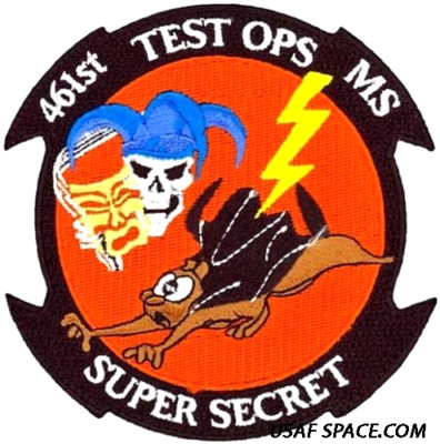 USAF 461st FLIGHT TEST SQ パッチ USAF 461st FLIGHT TEST SQ-MS TEST OPS-461 FLTS- SUPER SECRET