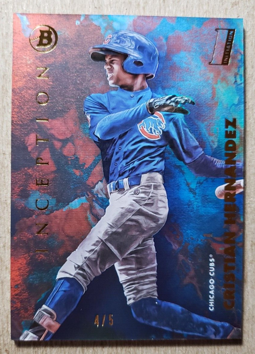 2021 Bowman Inception Red Cristian Hernandez /5 Chicago Cubs