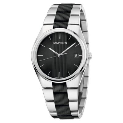 Herrenuhr CK CALVIN KLEIN CONTRAST K9E211B1 Edelstahl Schwarz SWISS MADE