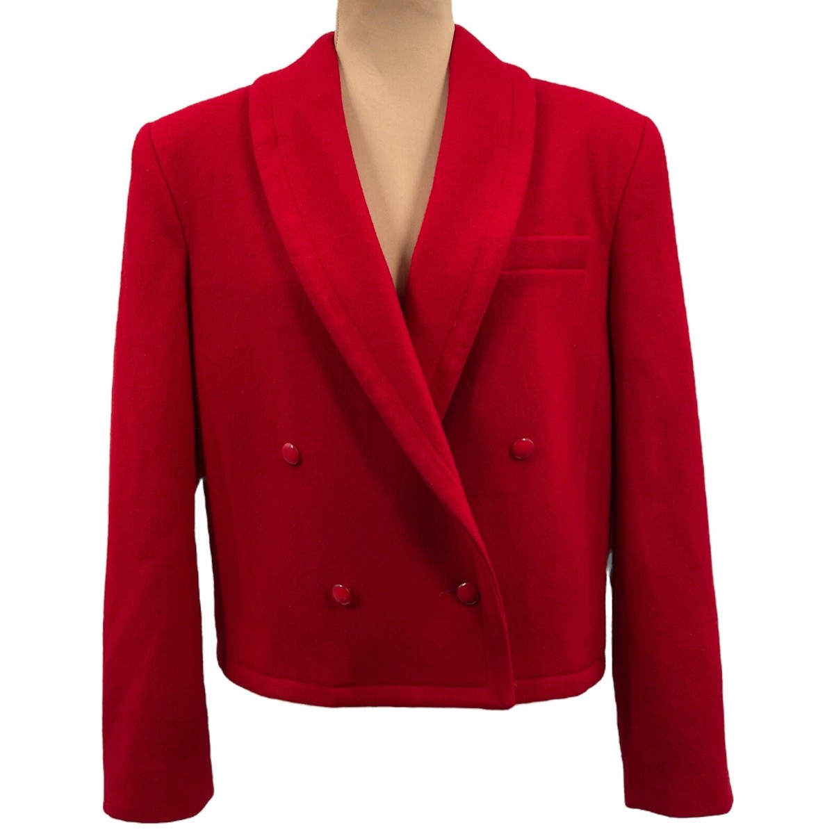 Vintage 80s Richard Evans 100% Wool Short Jacket Lined