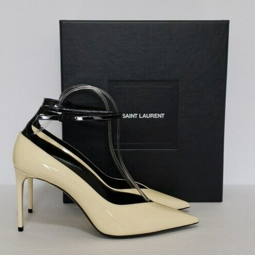 Nuovissimi tacchi cinturino alla caviglia Saint Laurent Zoe taglia 40