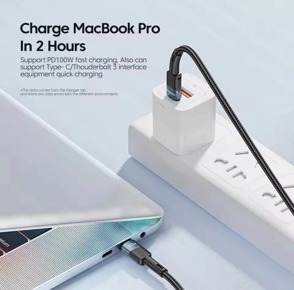 Essager 100W type-C to type-C PD Fast Charging for Samsung Xiaomi IPhone15promax - Image 4 of 4