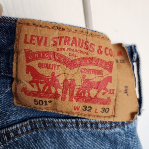 Levi’s 501 Original Fit Straight Leg Button Fly Blue Jeans 32x30 (Actual 32x28) - Picture 11 of 16