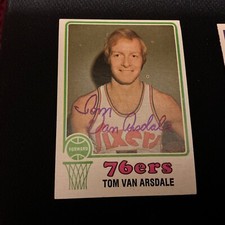Autographed  1973-74 Topps TOM VAN ARSDALE