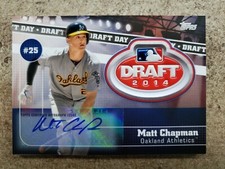 2020 Topps Series 2 MATT CHAPMAN Draft Day Autograph 04/10 Medallion Patch Relic