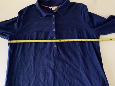 Boden Jena Jersey Pullover Shirt Dress in Solid Blue Size 12L Roll Tab  Sleeves | eBay