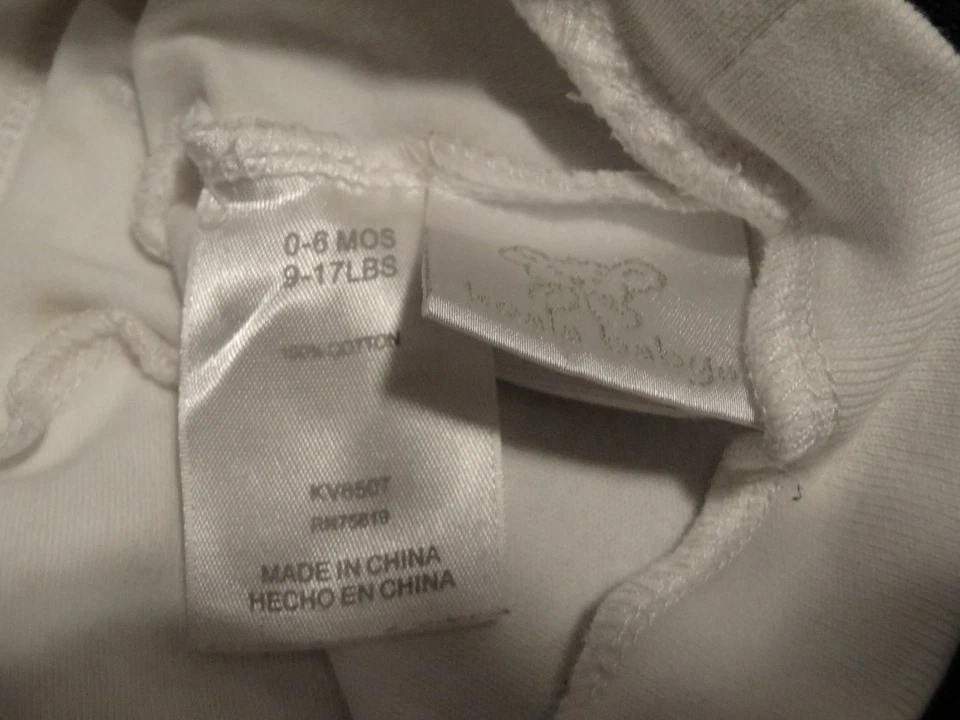 Boné gorro branco Koala Bear tamanho 0-6 Mos bebê menino com estampa animal 100% algodão - Imagem 4 de 4