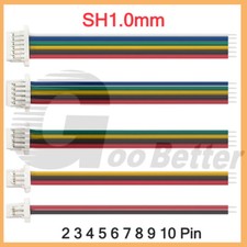 JST-SH 1.0mm Pitch Female Plug Connector Cable Wires 2/3/4/5/6/7/8/9/10 Pin