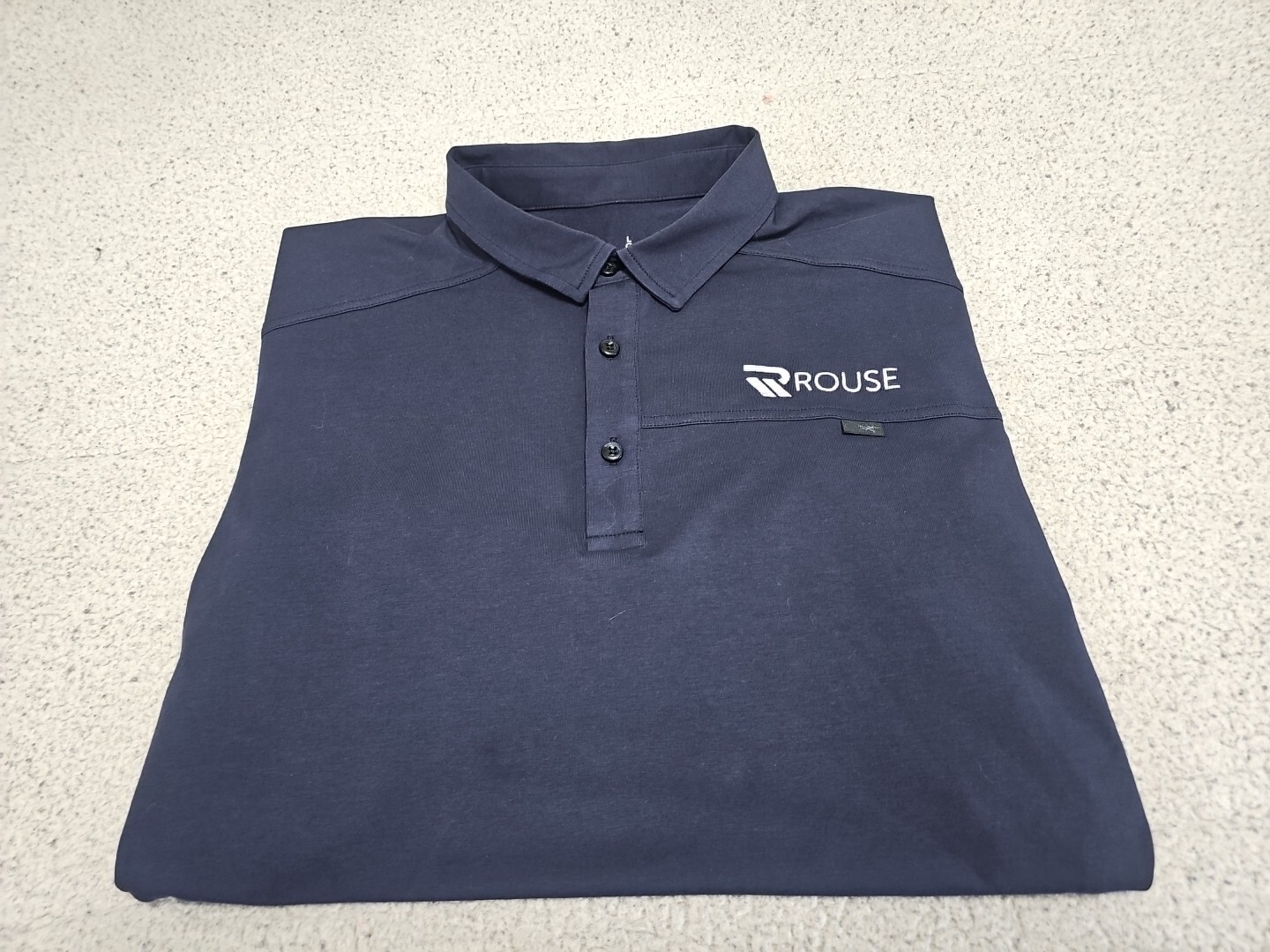 ARC'TERYX Arc’Teryx Captive Camicia da Golf Polo Ricamata Blu Navy Performance S S Taglia Large