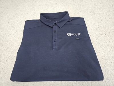 Arc’Teryx Captive Embroidered Navy Blue Performance S/S Golf/Polo Shirt SZ  Large