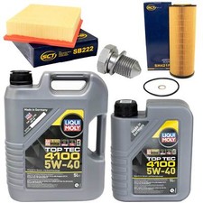 Motoröl Filter Set 5W-40 6 Liter + Ölablassschraube für Skoda Superb I 2.5 TDI