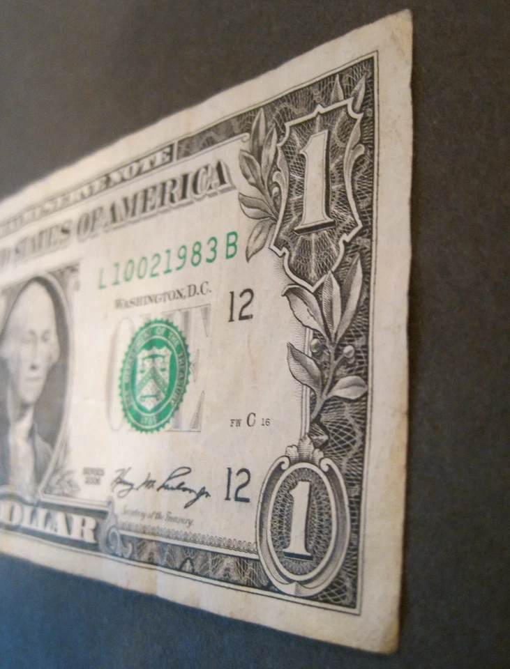 BIRTHDAY ANNIV NOTE~OCT 2, 1983 10021983 Fancy Serial $1 One Dollar FRN 2006 CIR - Image 4 of 4