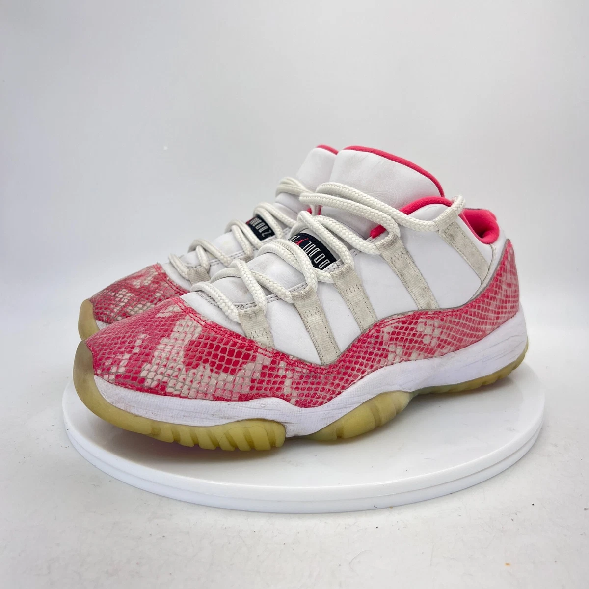 Red and white snakeskin cheap 11s