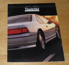 Ford Thunderbird Brochure 1991-1992 Super Coupe LX V8 Sport  USA