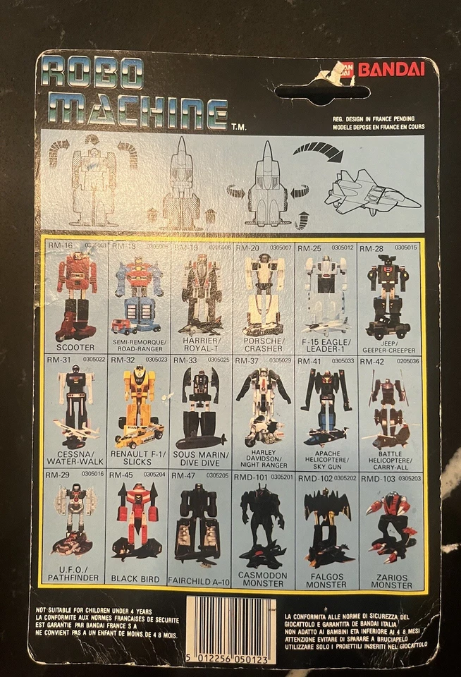 Vintage Tonka Bandai Transformer GOBOTS Robo Machine RM-25 F15 Eagle Dark Go Bot - Image 2 of 4
